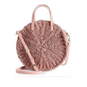 LC Lauren Conrad Circle Rattan Purse